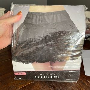 Adult full black petticoat one size fits most